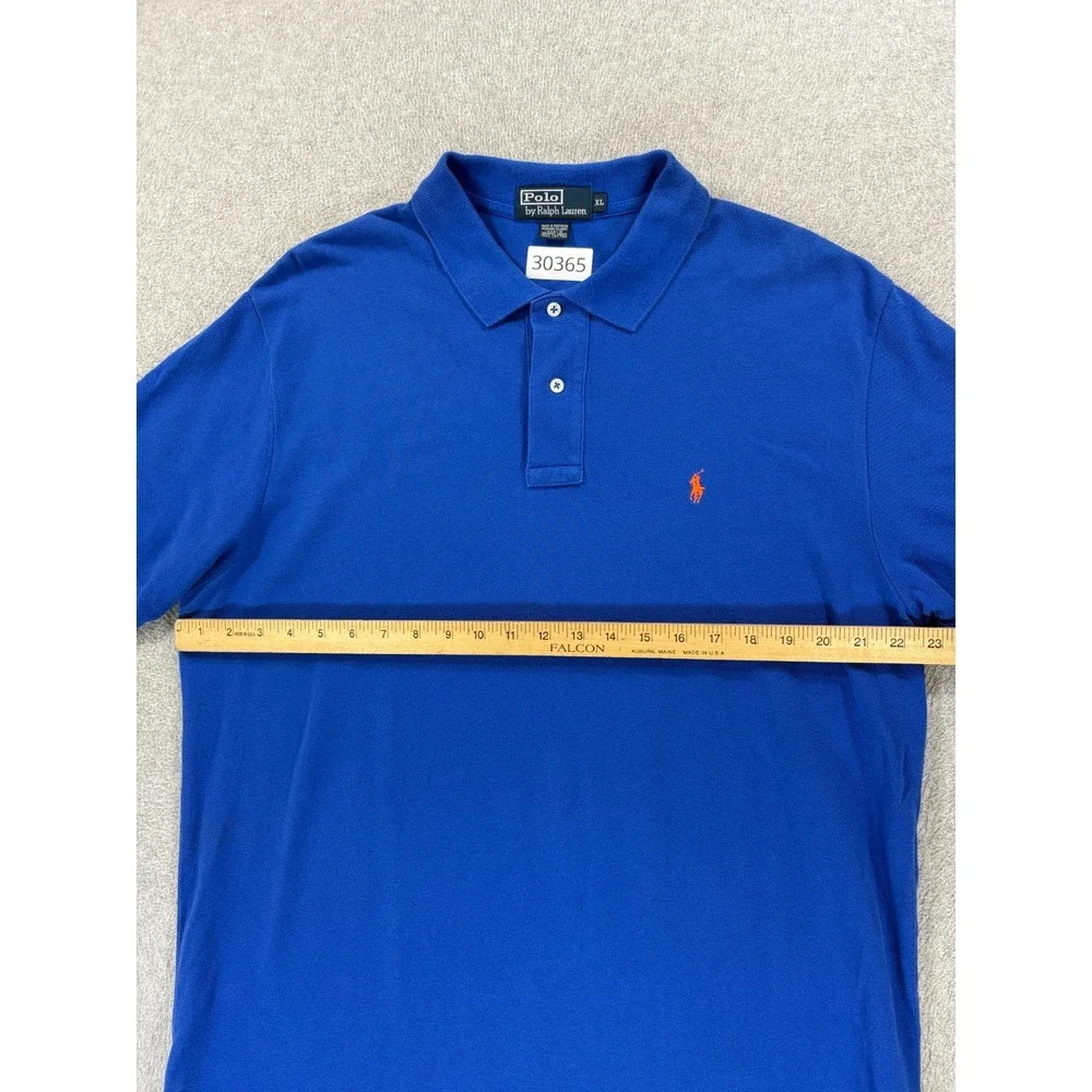 Polo Ralph Lauren Classic Solid Cotton Polo Shirt (Men's XL) Blue